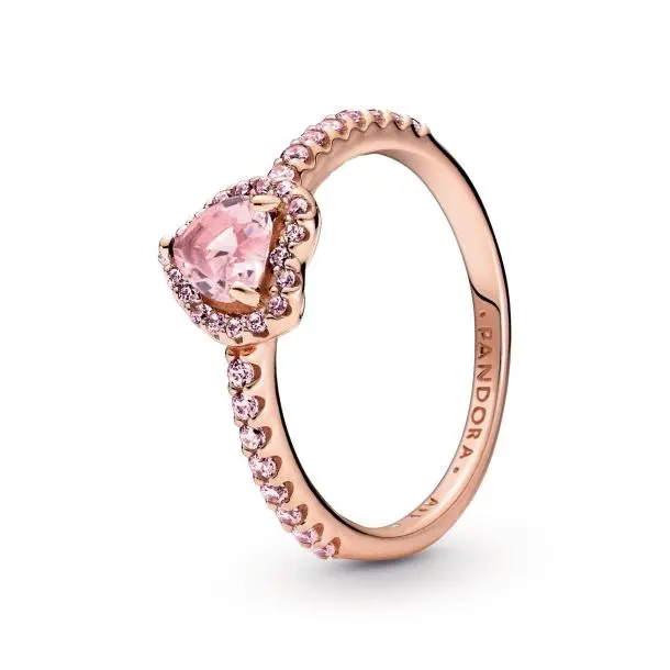 ANILLO PANDORA PROMESA CORAZON BRILLANTE ELEVADO ORO ROSA + KIT DE REGALO - Image 11