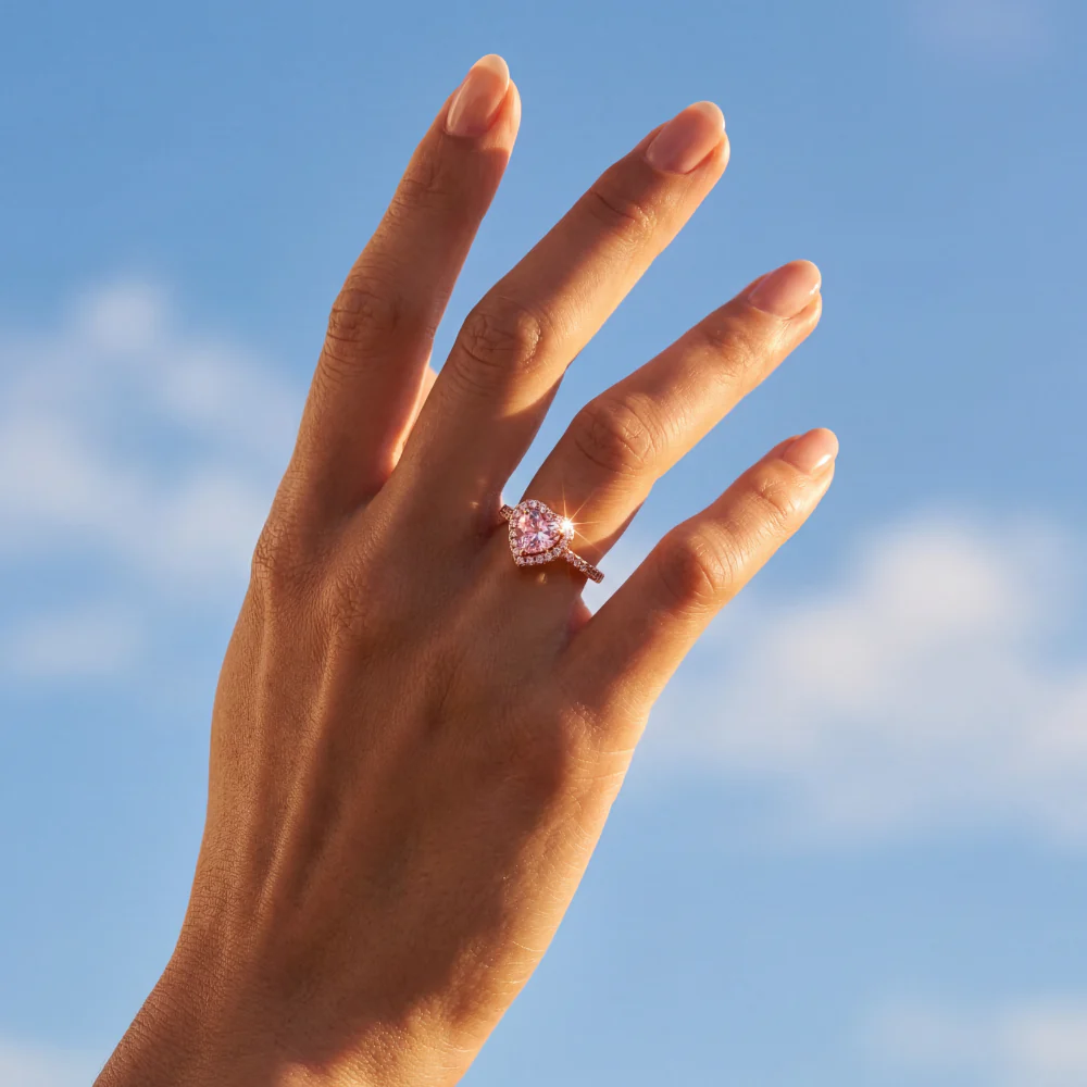 ANILLO PANDORA PROMESA CORAZON BRILLANTE ELEVADO ORO ROSA + KIT DE REGALO - Image 3