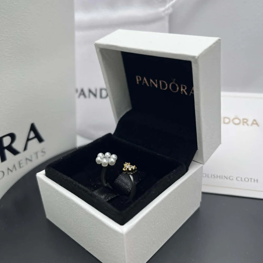 ANILLO PANDORA BRIDGERTON ABIERTO ABEJA Y FLOR PLATA .925 - Image 5