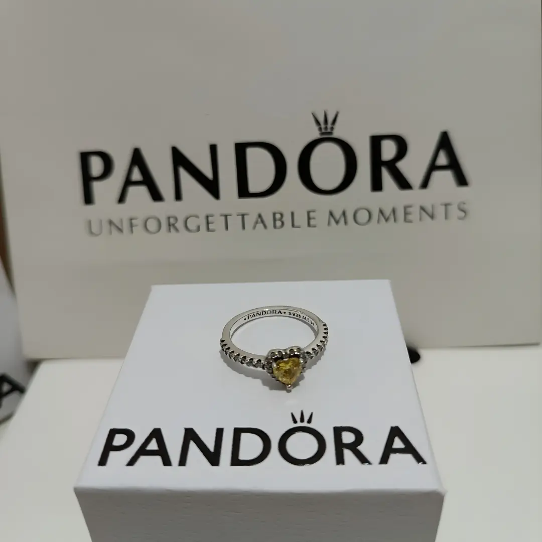 ANILLO PANDORA CORAZON ELEVADO DORADO+ KIT DE REGALO - Image 2