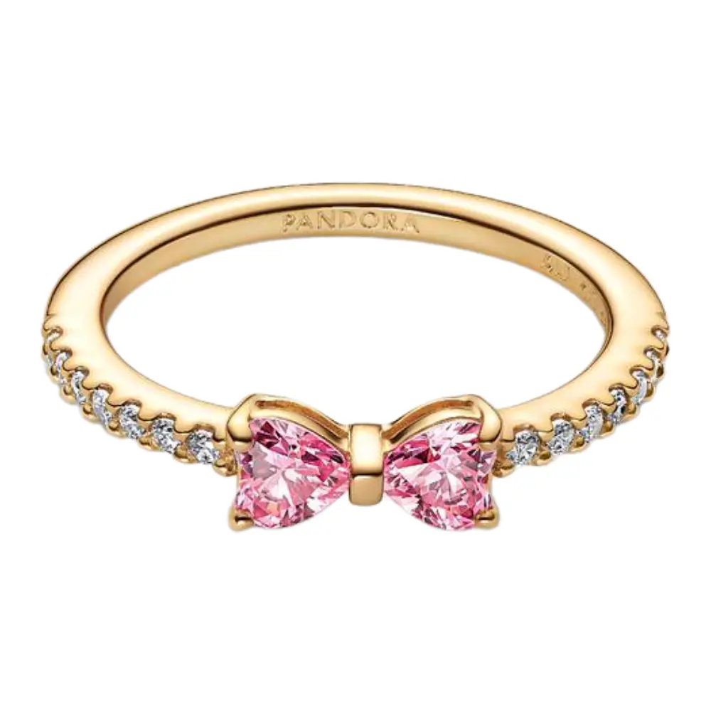 ANILLO PANDORA LAZO MOÑO ROSA DORADO ORO 14K ACCESORIOS - Image 6