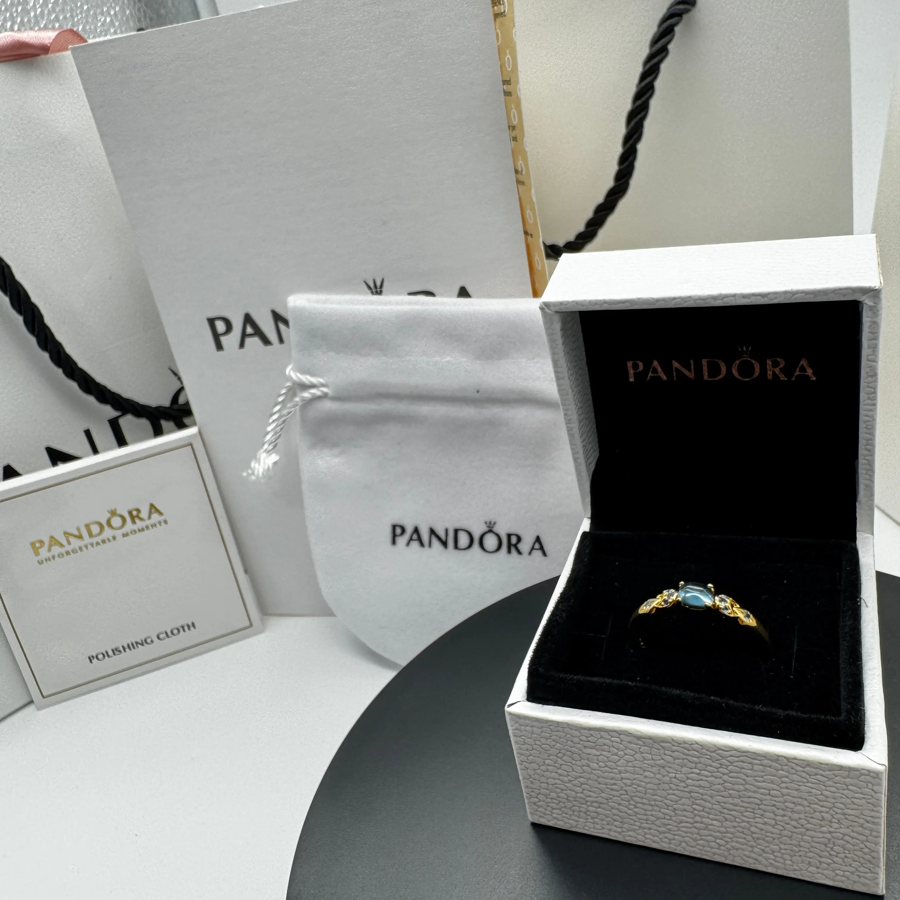 ANILLO PANDORA PINCESA DISNEY JAZMIN ALADDIN DORADO ORO 14K - Image 5