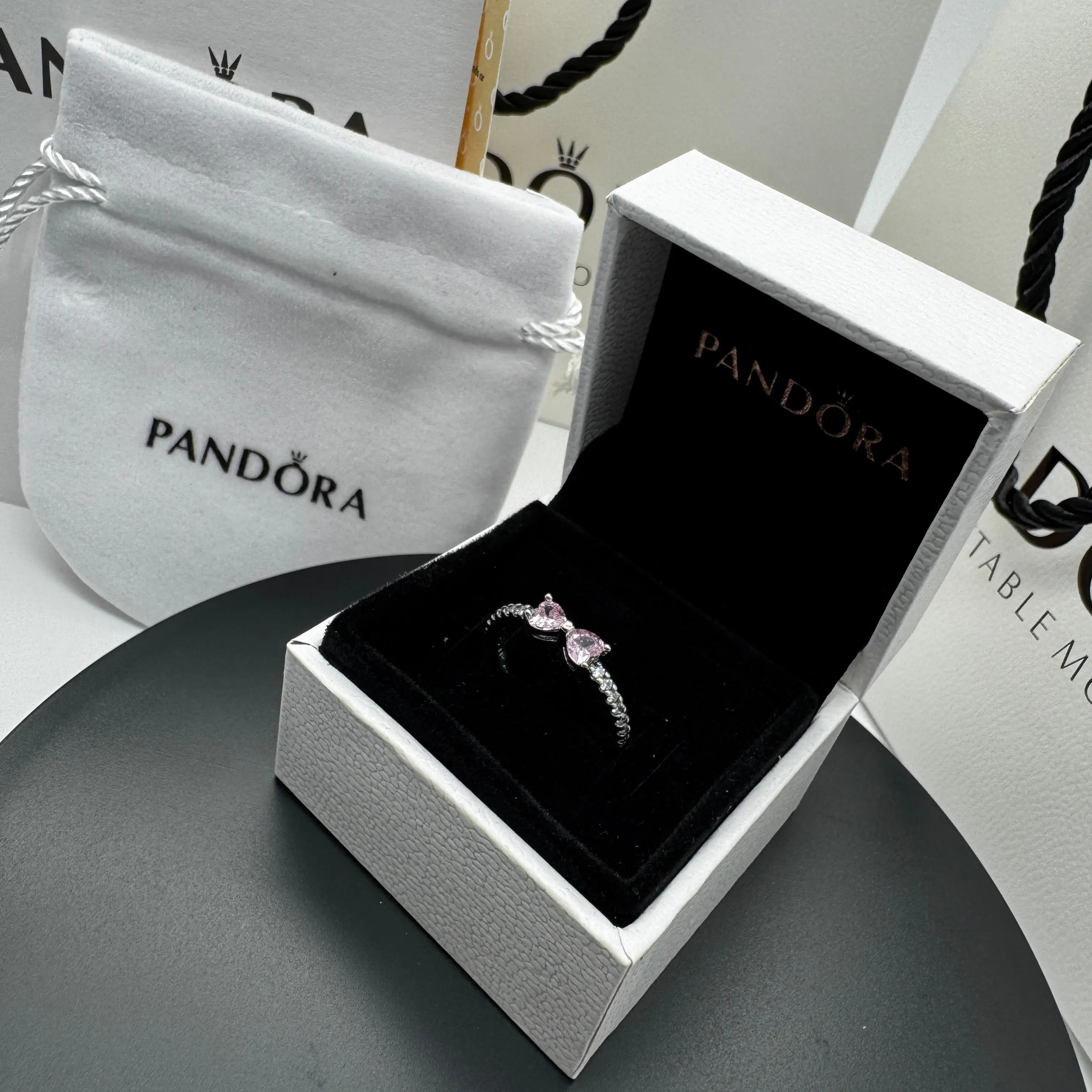 ANILLO PANDORA LAZO MOÑO ROSA PLATA .925 ACCESORIOS - Image 3