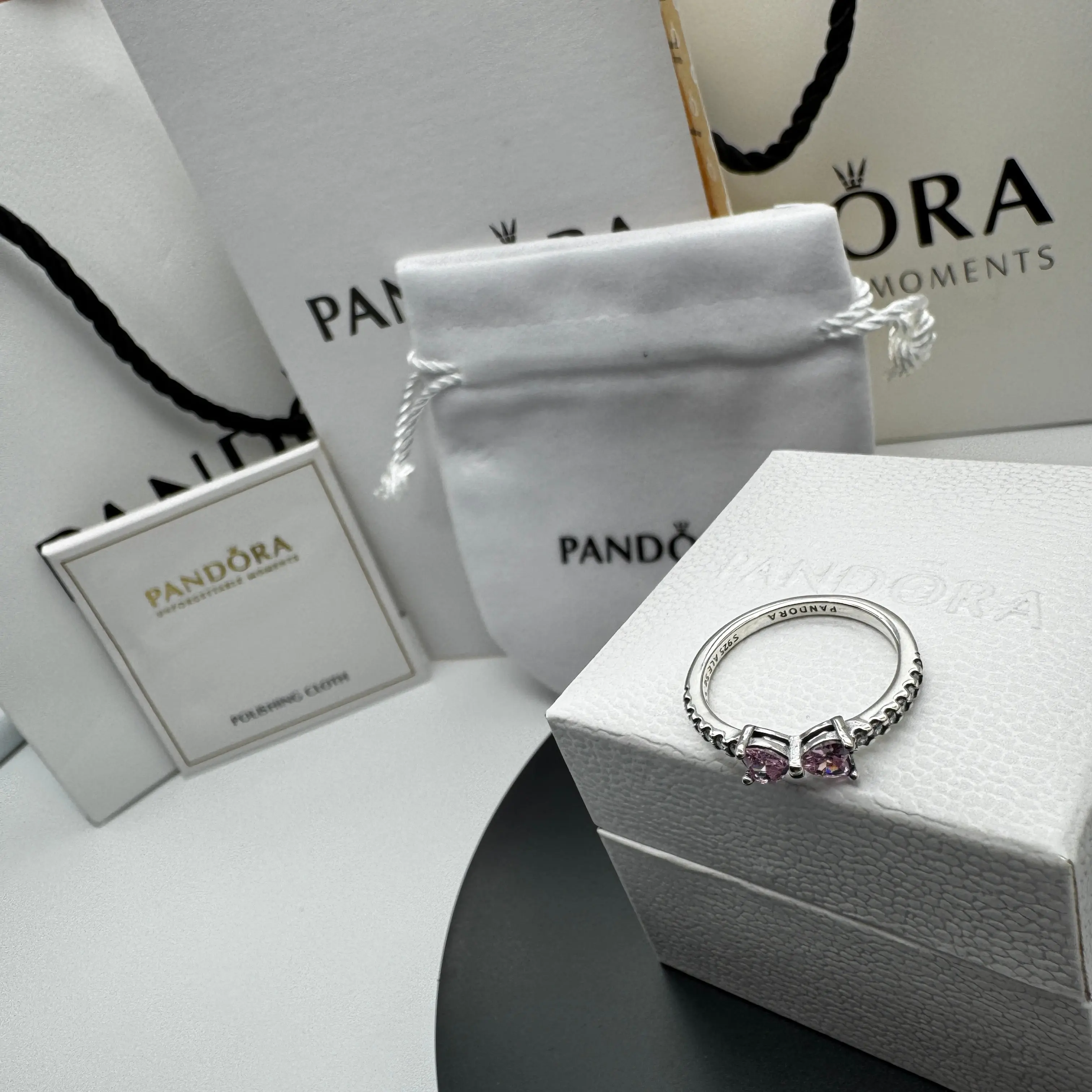 ANILLO PANDORA LAZO MOÑO ROSA PLATA .925 ACCESORIOS - Image 4
