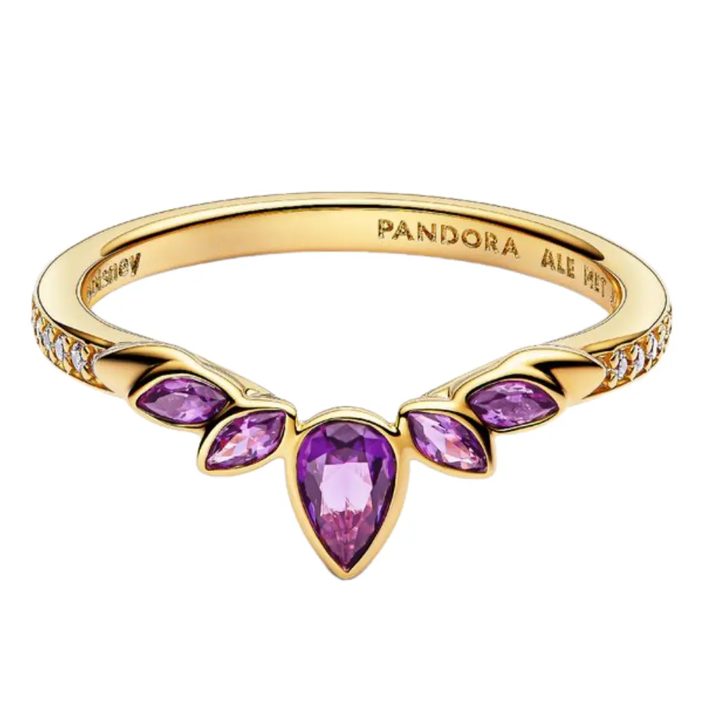 ANILLO PANDORA TIARA PRINCESA RENIA DISNEY FROZEN ORO 14K - Image 6