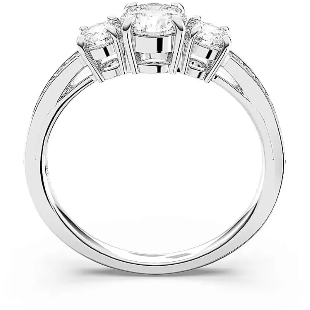ANILLO PROMESA COMPROMISO SWAROVSKI ATTRACT CIRCONITA Y 3 CRISTALES MUJER - Image 5