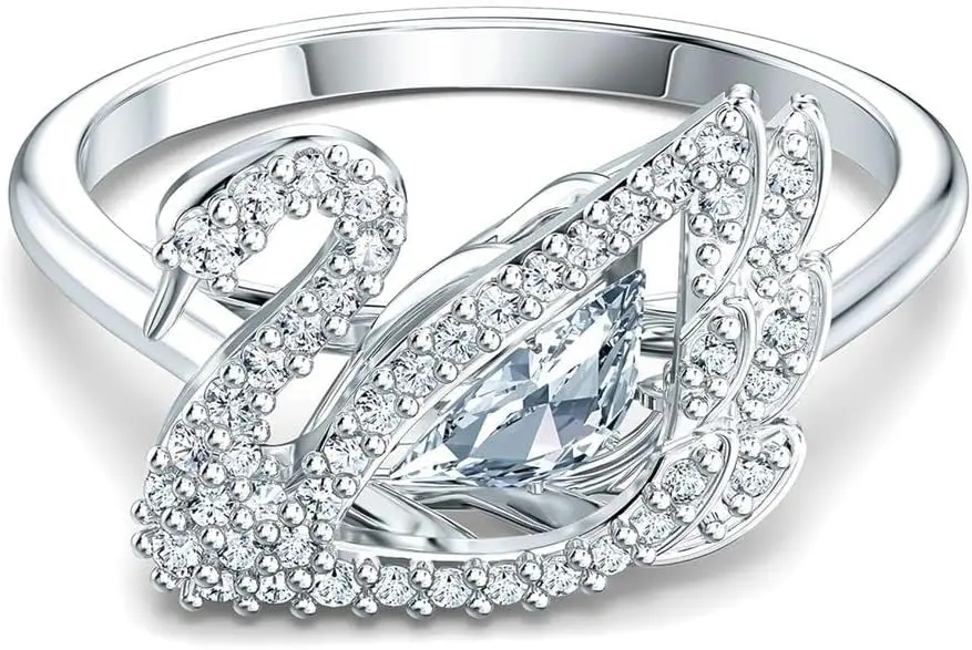 ANILLO PROMESA DANCING SWAN CISNE CRISTAL SWAROVSKI - Image 2