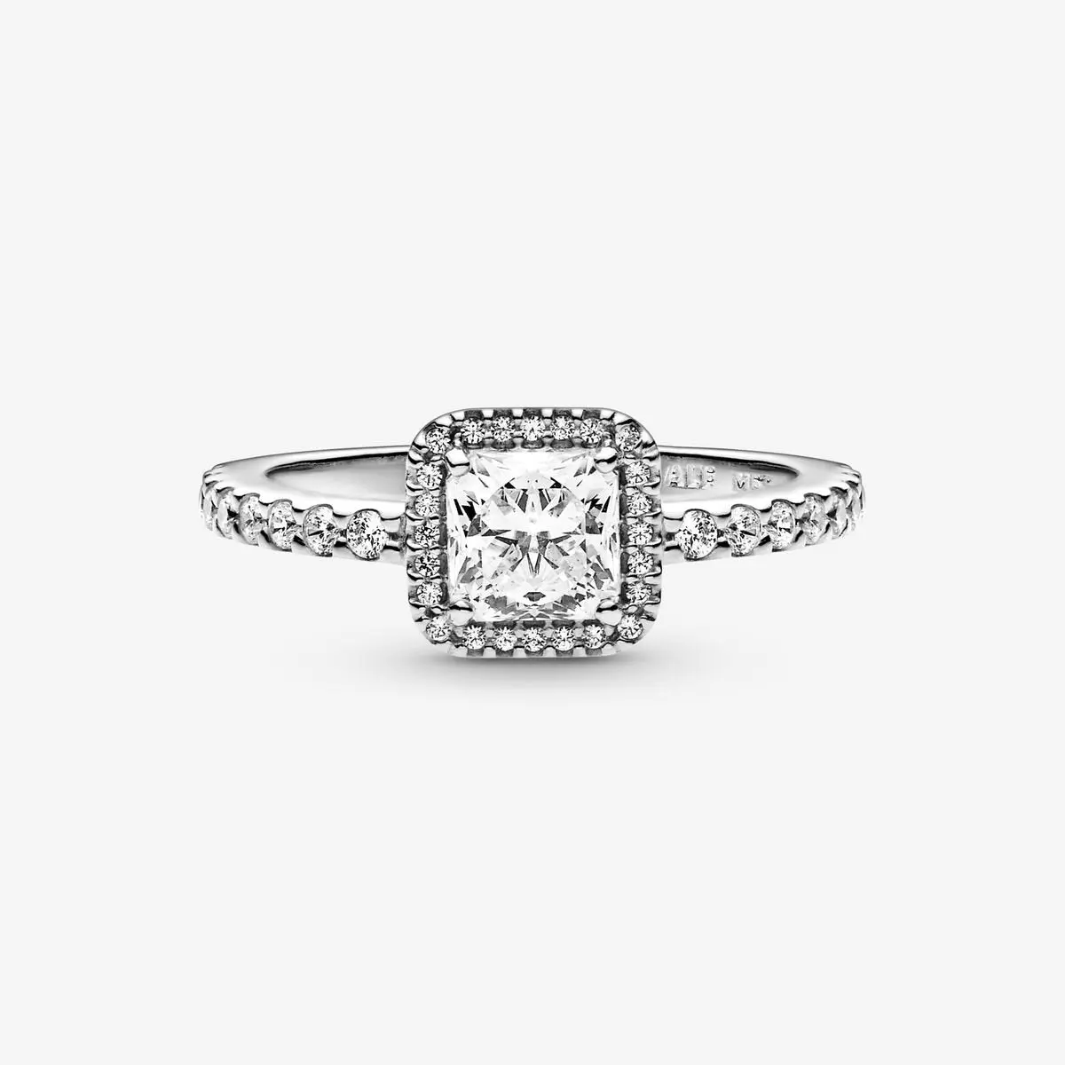 ANILLO SQUARE CUADRADO HALO BRILLANTE PANDORA + KIT DE REGALO - Image 5