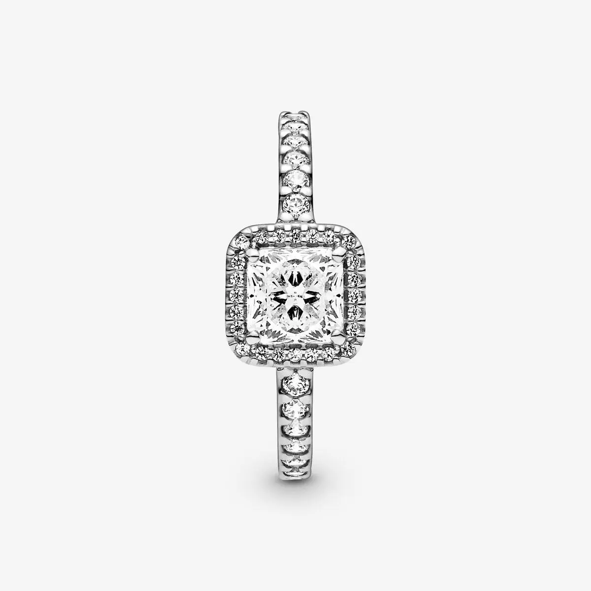 ANILLO SQUARE CUADRADO HALO BRILLANTE PANDORA + KIT DE REGALO - Image 6