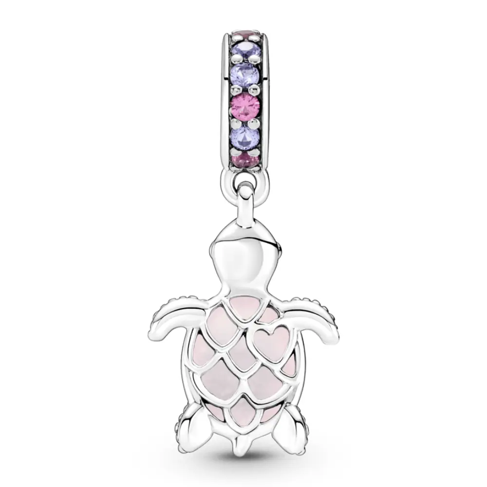 CHARM COLGANTE TORTUGA DE MAR ROSA CRISTAL MURAN PANDORA - Image 4