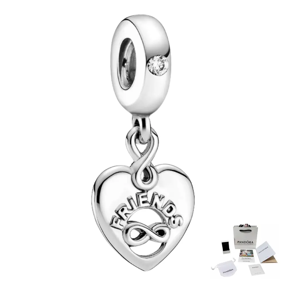 CHARM PANDORA COLGANTE CORAZON INFINITO FOREVER FRIENDS .925