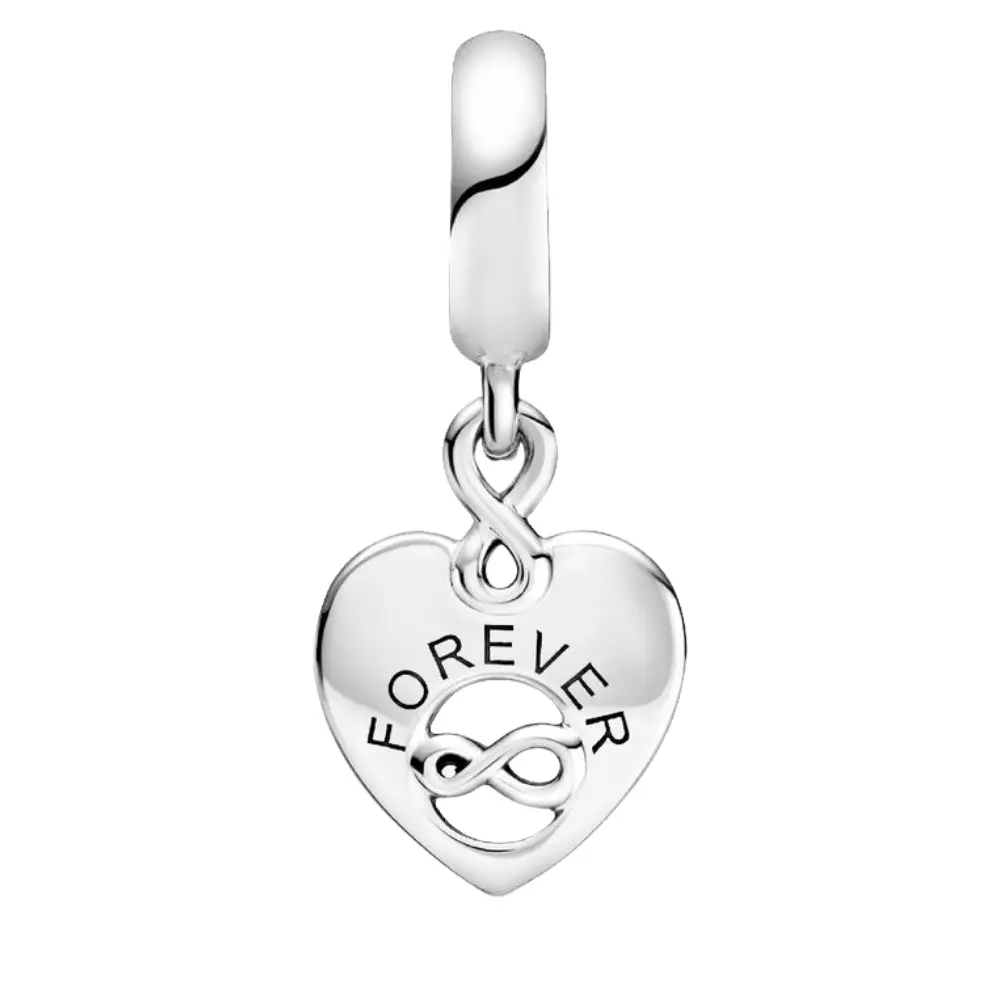 CHARM PANDORA COLGANTE CORAZON INFINITO FOREVER FRIENDS .925 - Image 3