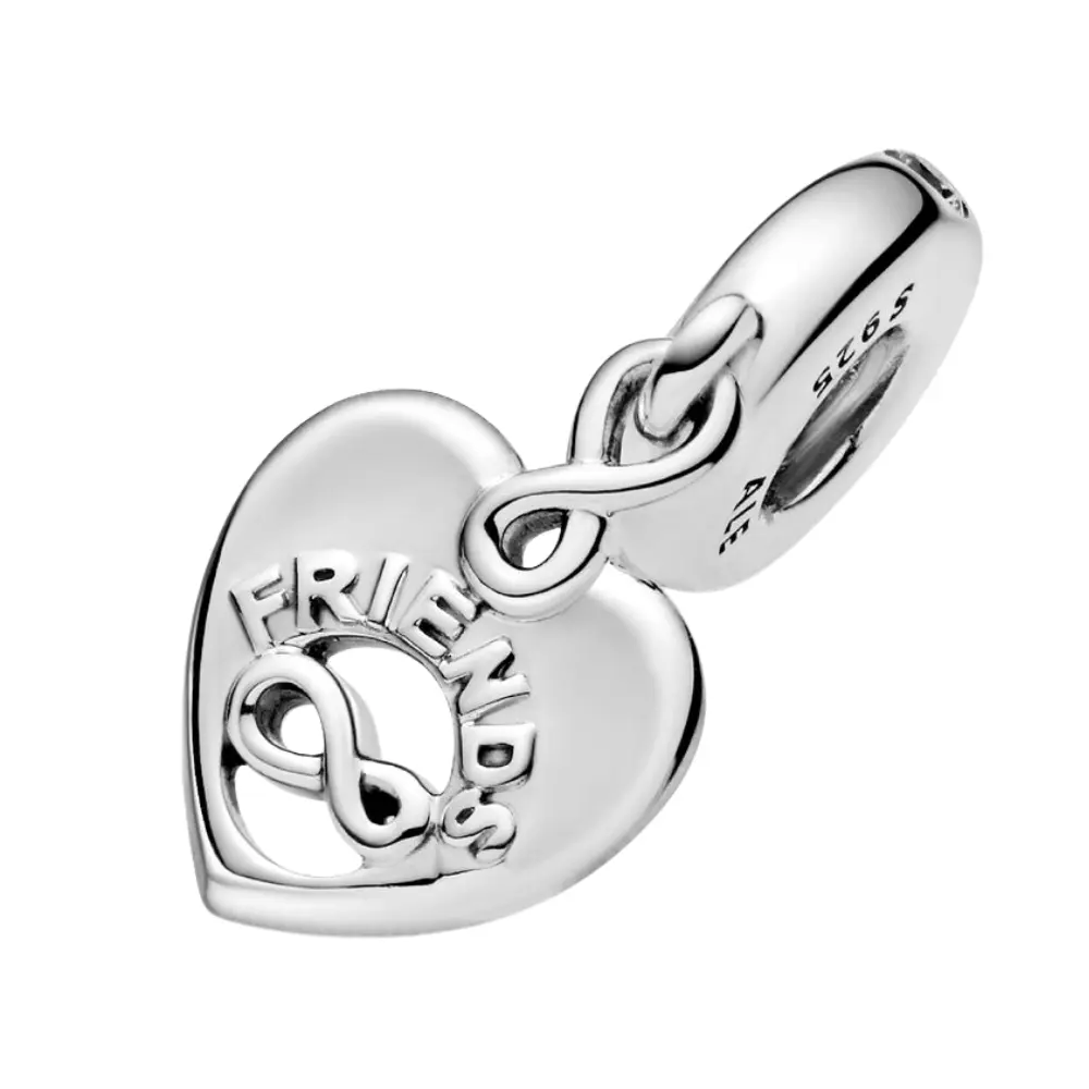 CHARM PANDORA COLGANTE CORAZON INFINITO FOREVER FRIENDS .925 - Image 5