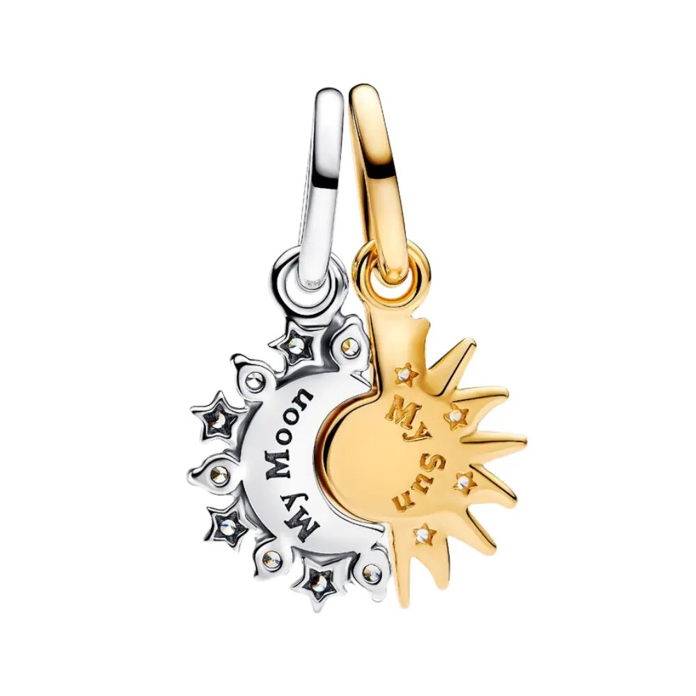 CHARM PANDORA COLGANTE DIVISIBLE SOL Y LUNA .925 - Image 2