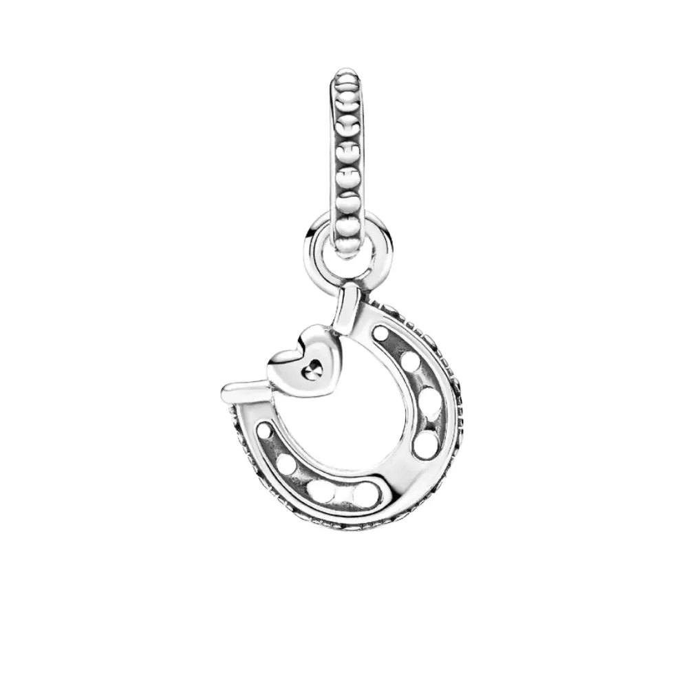 CHARM PANDORA COLGANTE HERRADURA CORAZON BUENA SUERTE .925 - Image 4