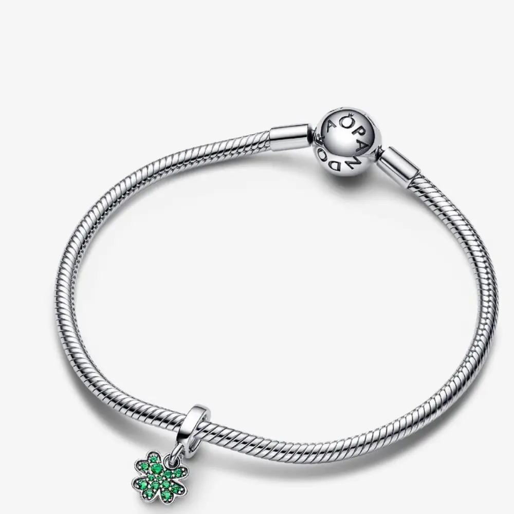 CHARM PANDORA COLGANTE TREBOL VERDE 4 HOJAS .925 - Image 4