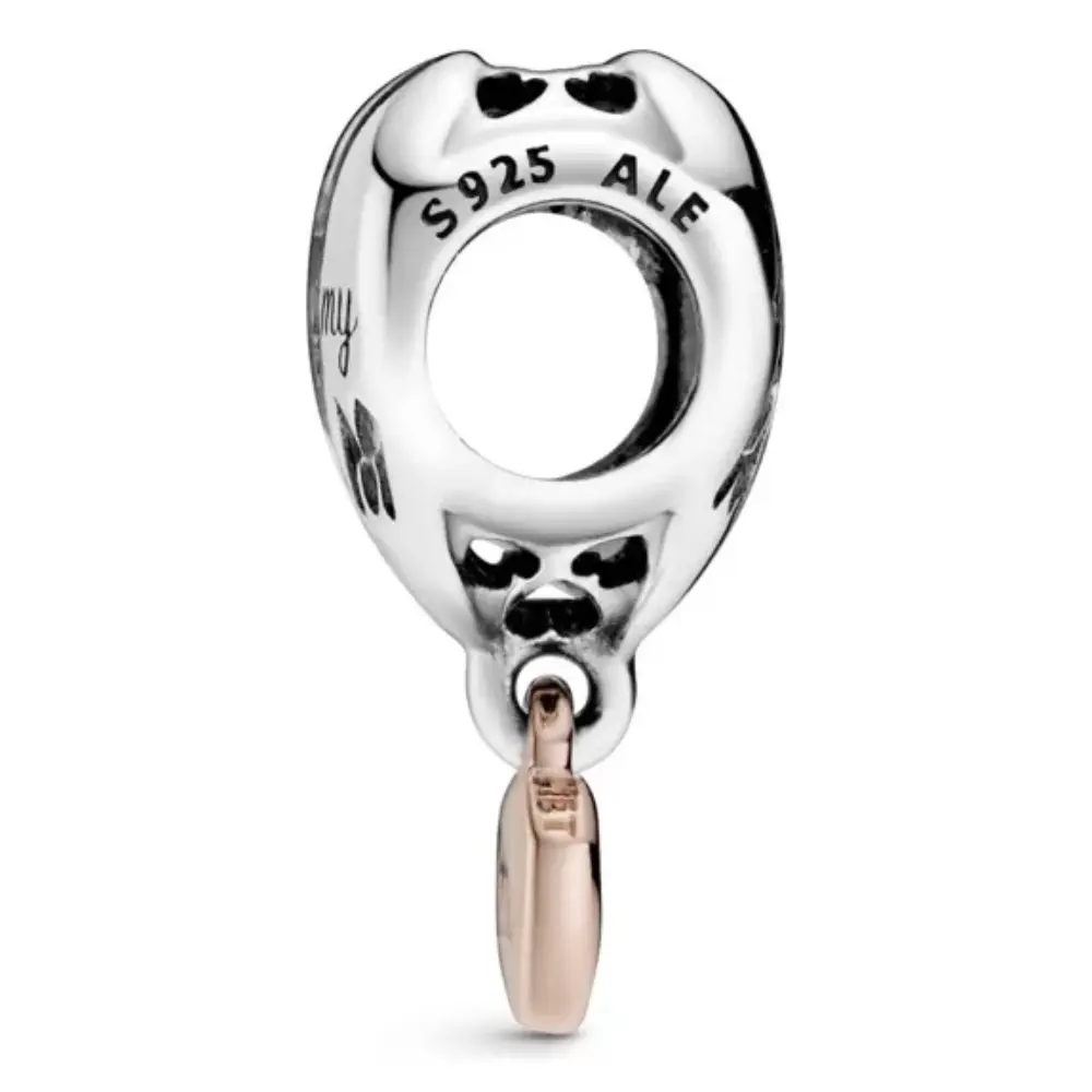 CHARM PANDORA CORAZON THANK YOU FOR BEING MY MOM GRACIAS POR SER MI MAMA - Image 3