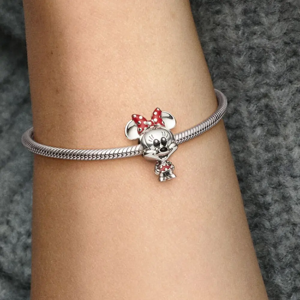 CHARM PANDORA MINNIE MOUSE DISNEY MOÑO .925 - Image 2