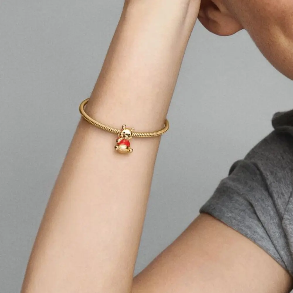 CHARM PANDORA WINNIE THE POOH DISNEY DORADO .925 - Image 2