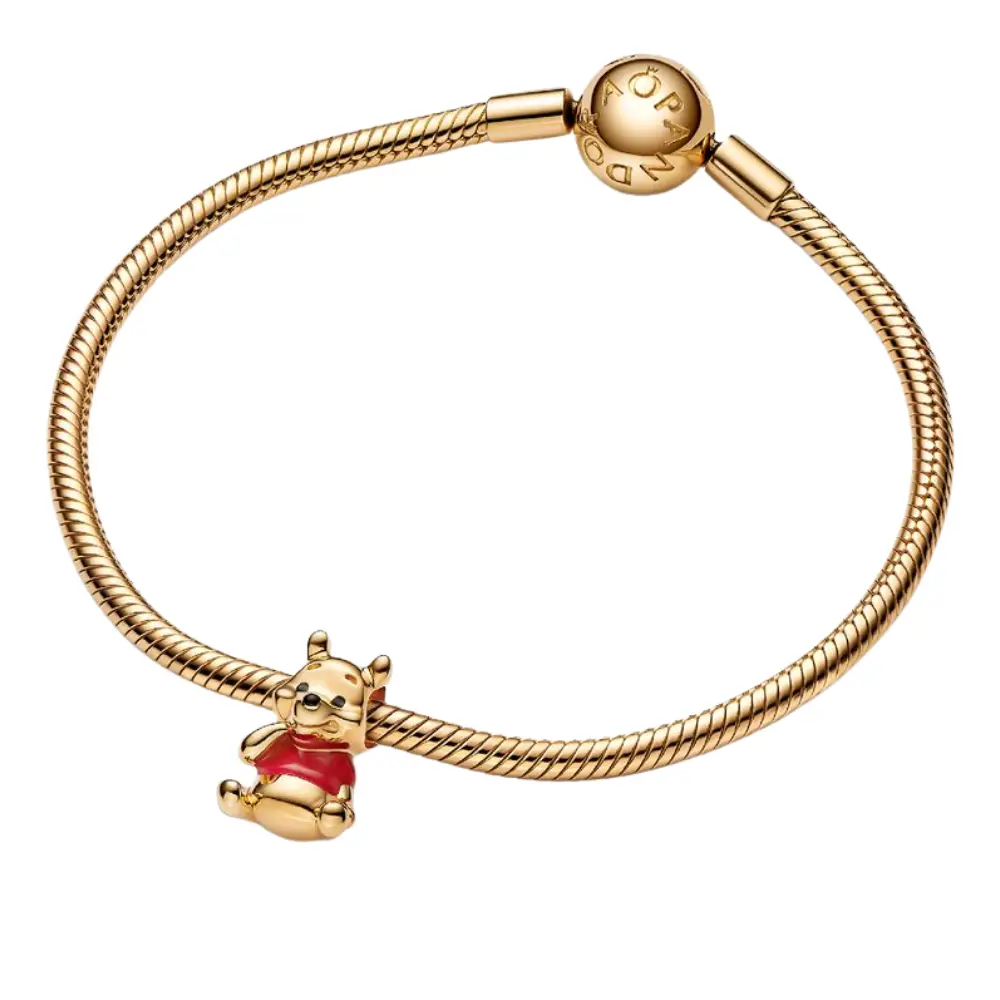 CHARM PANDORA WINNIE THE POOH DISNEY DORADO .925 - Image 4