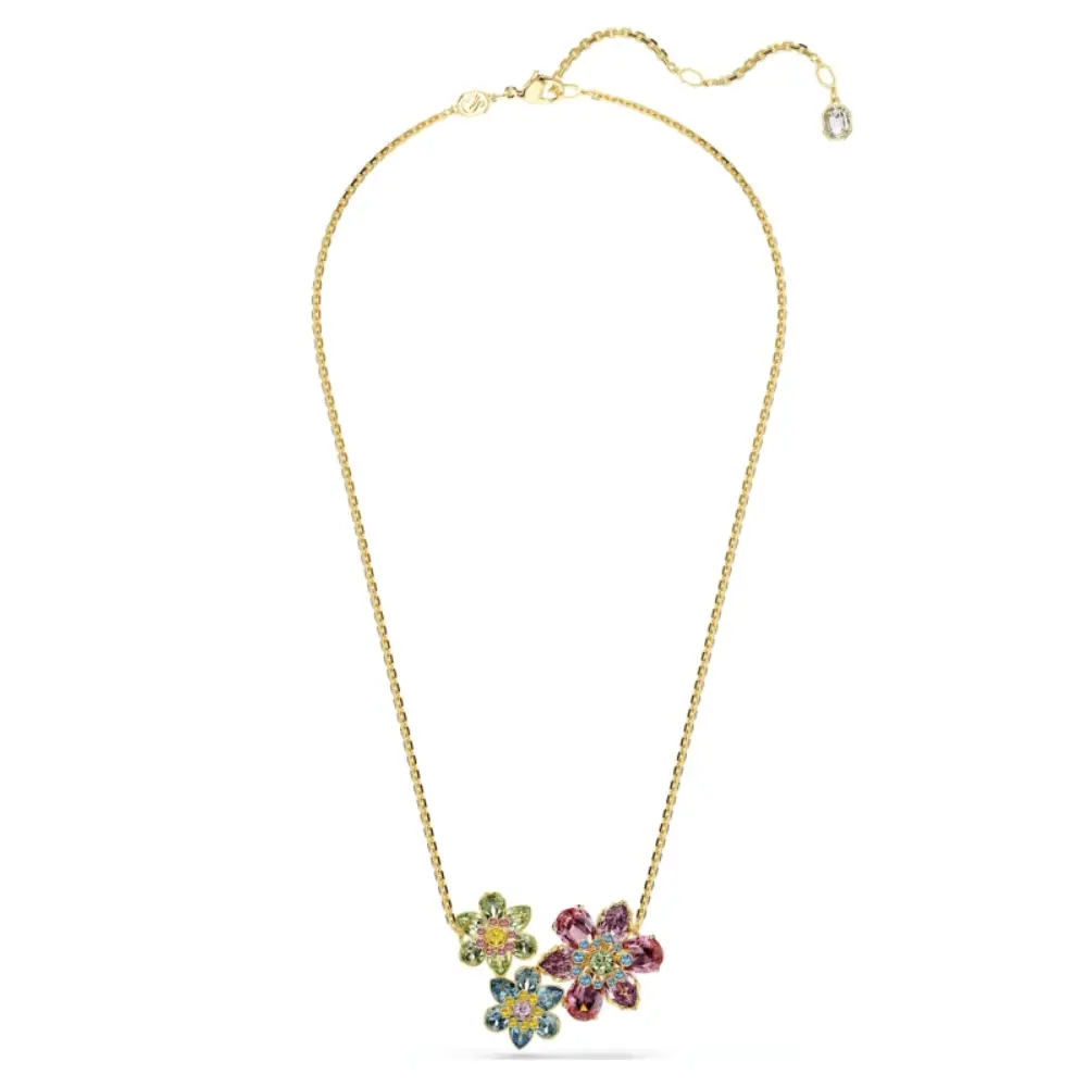 COLLAR COLGANTE SWAROVSKI IDYLLIA FLORES CRISTALES MULTI COLOR + KIT DE REGALO - Image 3