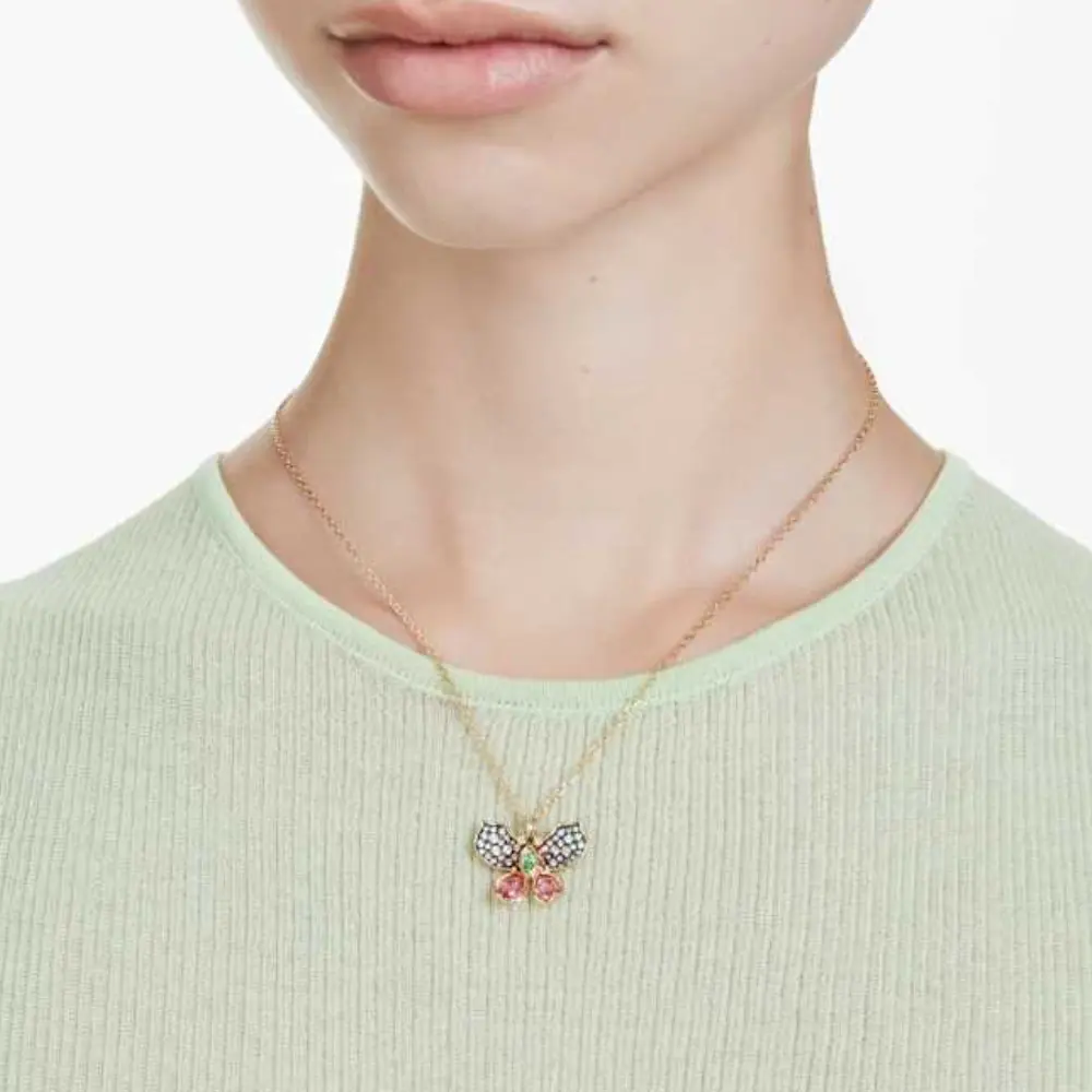 COLLAR COLGANTE SWAROVSKI IDYLLIA MARIPOSA BUTTERFLY CRISTALES MULTI COLOR + KIT DE REGALO - Image 4