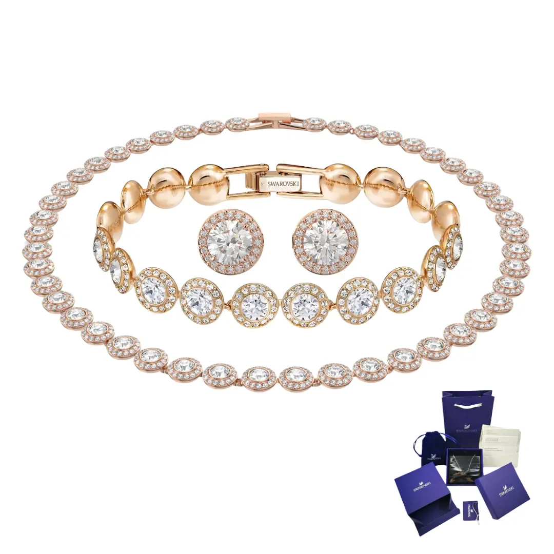SET CONJUNTO COLLAR + PULSERA + ARETES SWAROVSKI ANGELIC HALO - Image 2