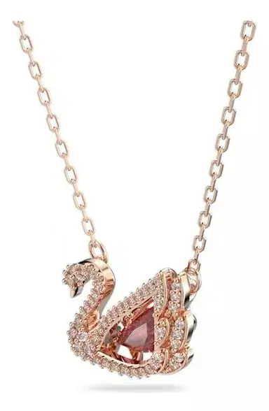 COLLAR DANCING SWAN SWAROVSKI ORO ROSA RODIO + KIT DE REGALO - Image 5