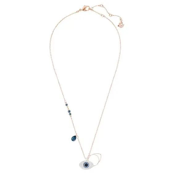 COLLAR DEVIL EYE OJO TURCO MALVADO CRISTAL SWAROVSKI ROSE GOLD - Image 4