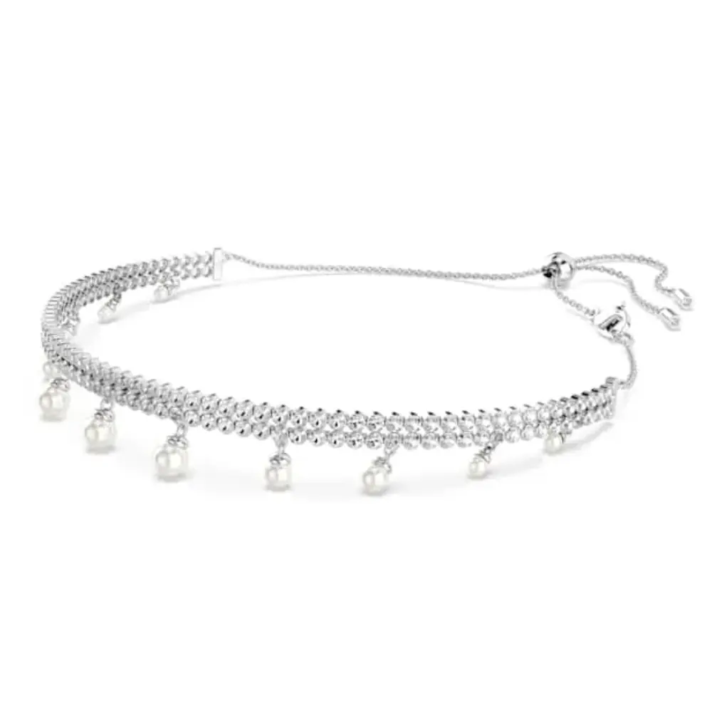 COLLAR GARGANTILLA SWAROVSKI ARIANA GRANDE PERLA DE CRISTAL TALLA REDONDA + ACCESORIOS - Image 4