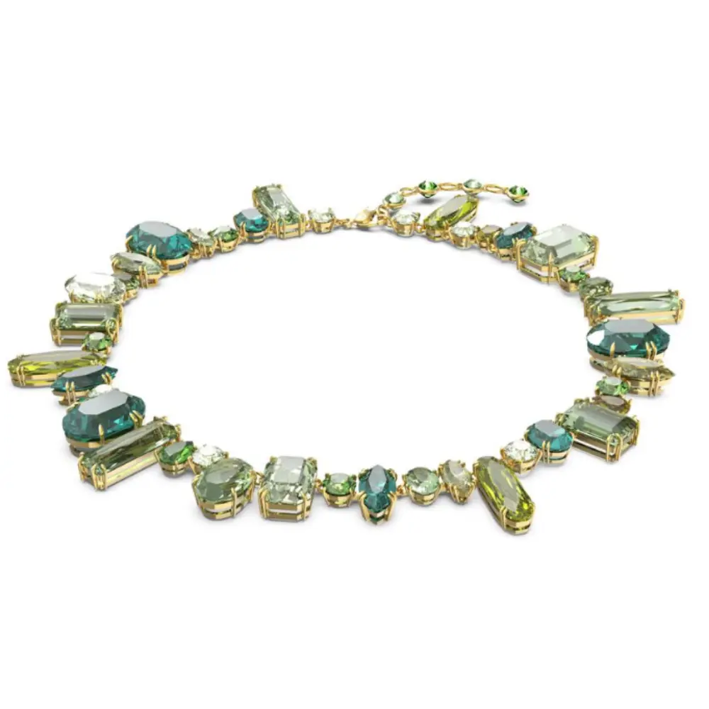 COLLAR GEMA CRISTALES COMPLETO MULTI COLOR SWAROVSKI VERDE + KIT DE REGALO - Image 2