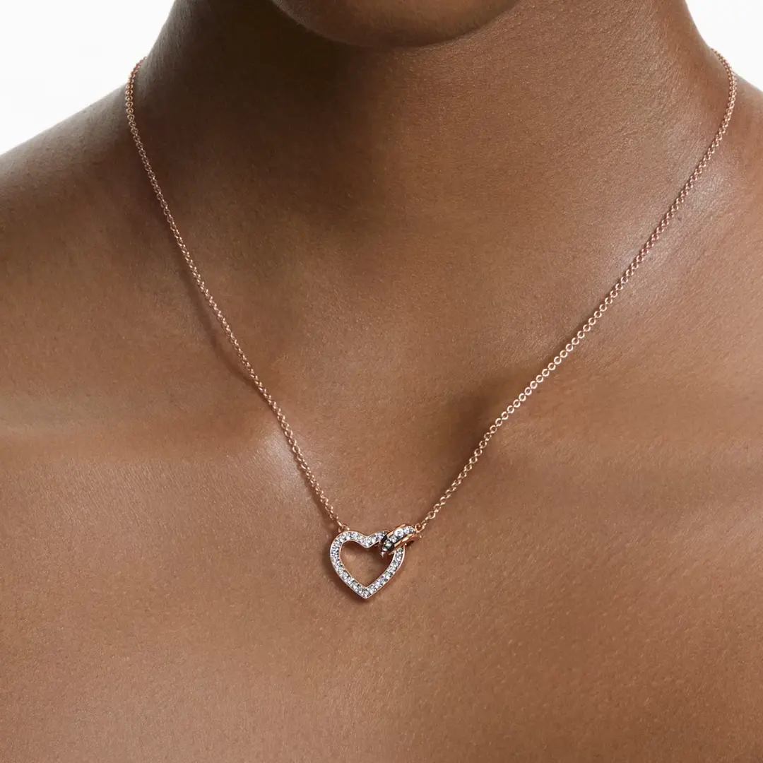 COLLAR LOVELY CORAZON SWAROVSKI ORO ROSA + KIT DE REGALO - Image 3