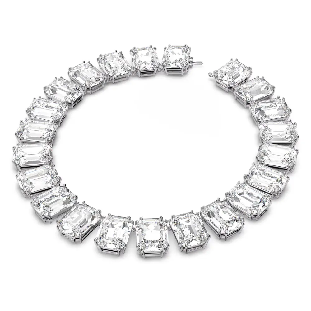 COLLAR MILLENIA CRISTALES SWAROVSKI OCTAGONAL BLANCO + KIT DE REGALO - Image 4