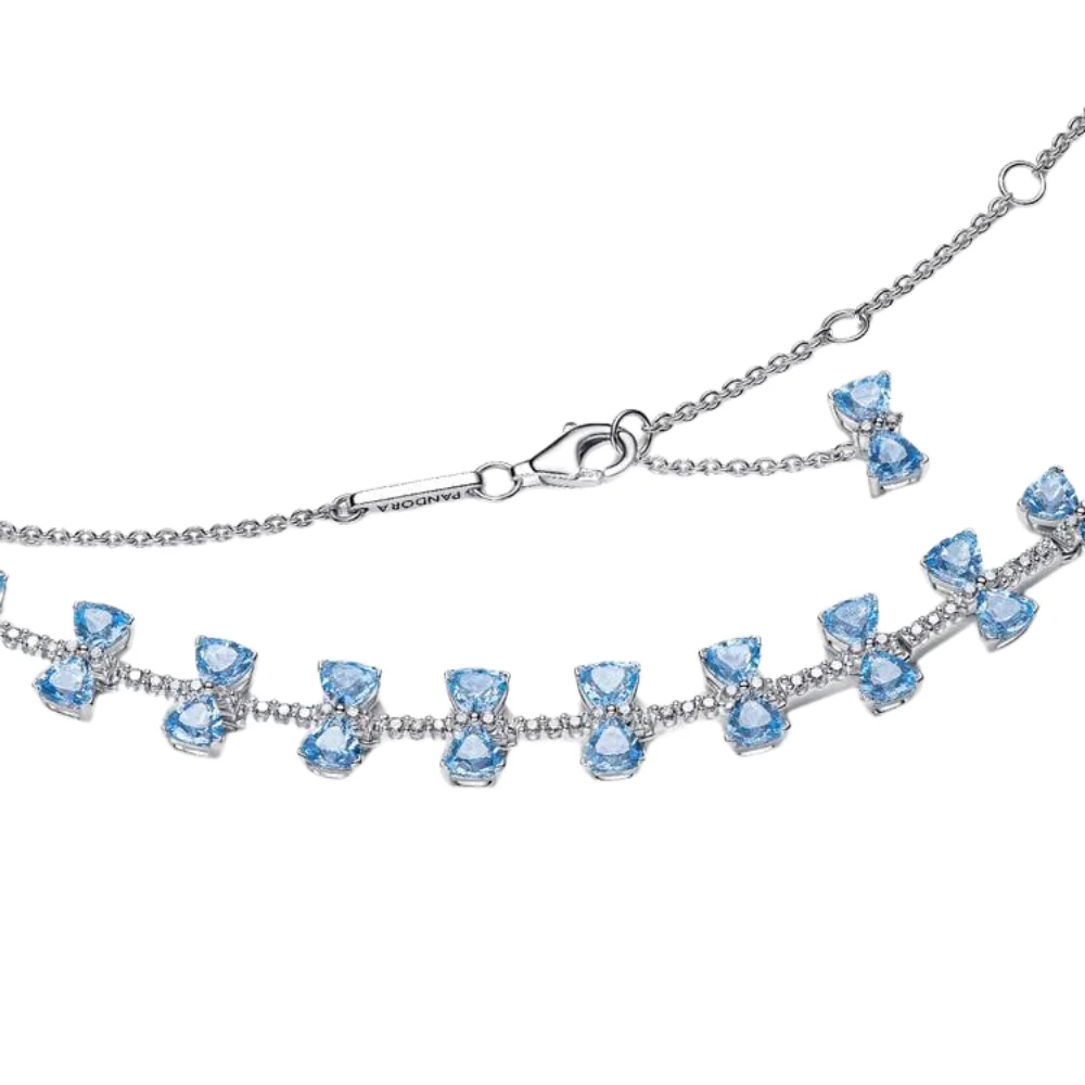 COLLAR PANDORA BRIDGERTON LAZO AZUL PLATA .925 - Image 5