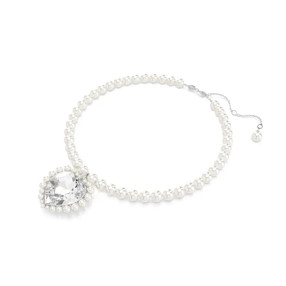 COLLAR SWAROVSKI ARIANA GRANDE CRISTALES CRYSTAL PEARL PERLAS TALLA DE CORAZON GRANDE - Image 8