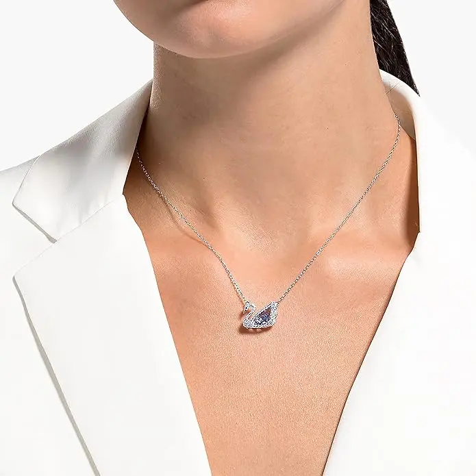 COLLAR SWAROVSKI DANCING SWAN AZUL CISNE RODIO + KIT DE REGALO - Image 6