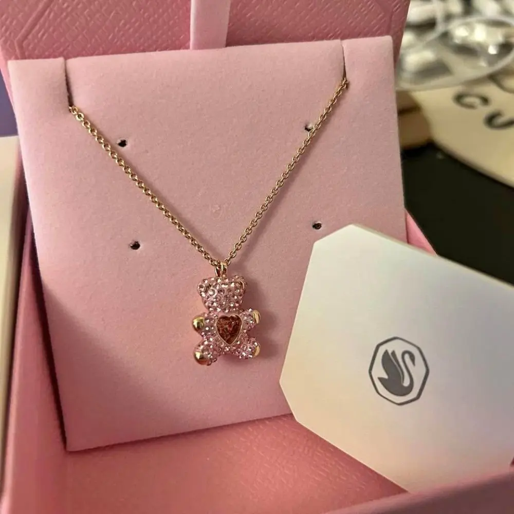 COLLAR TEDDY BEAR OSO SWAROVSKI ROSE GOLD - Image 3