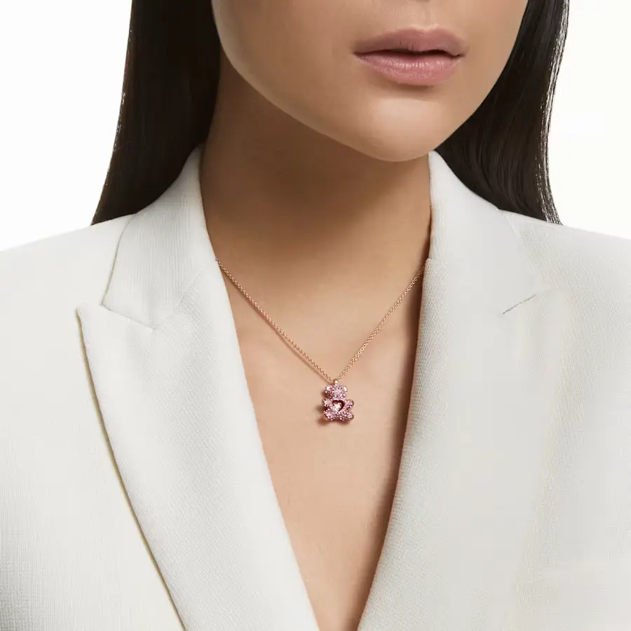 COLLAR TEDDY BEAR OSO SWAROVSKI ROSE GOLD - Image 4
