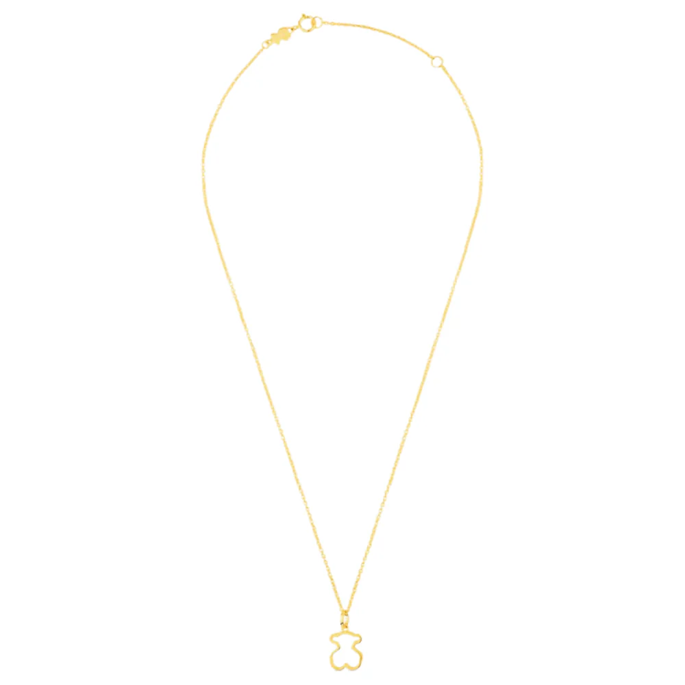 COLLAR TOUS DIJE ORO OSO TEDDY BEAR GALAXY PLATA .925 Y ORO 18K - Image 3
