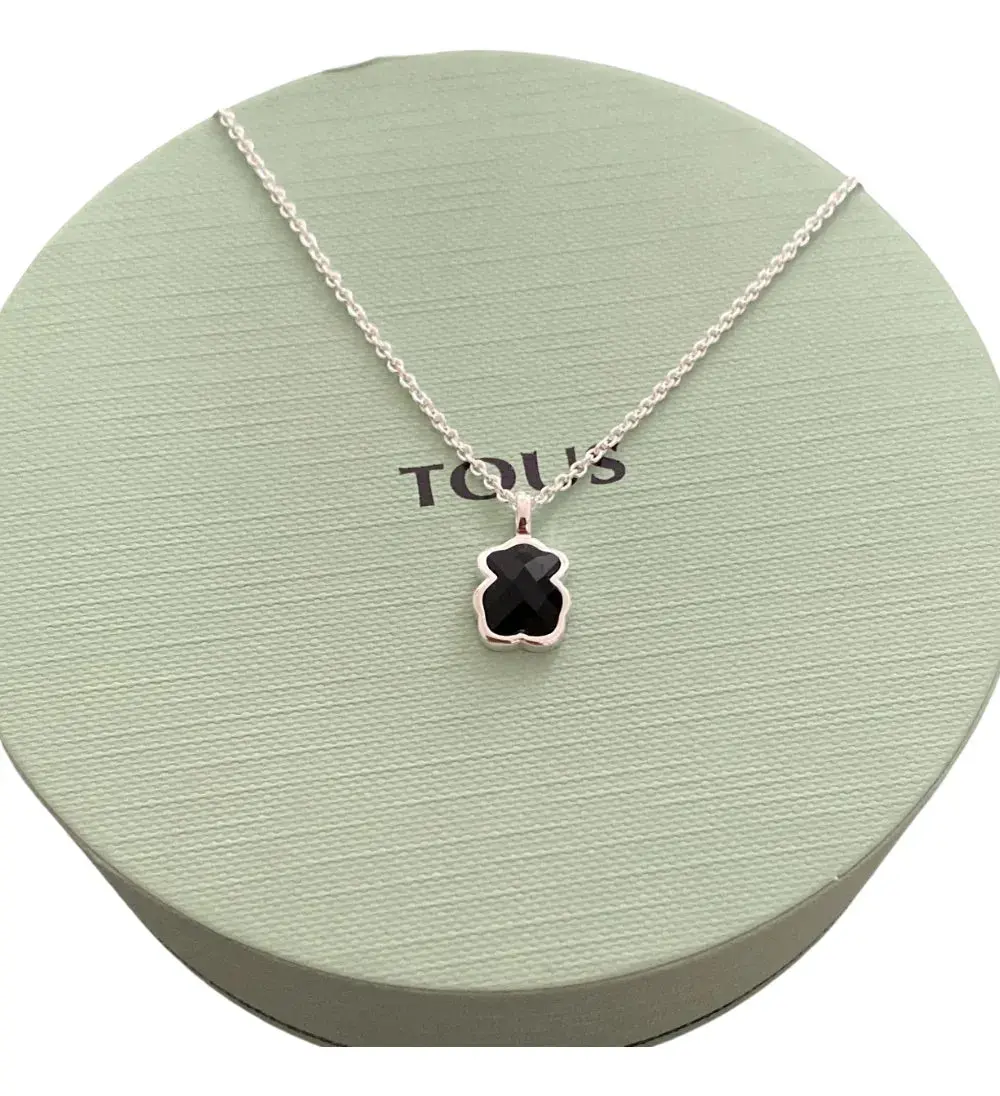 COLLAR TOUS DIJE PLATA .925 TEDDY BEAR ONIX NEGRO Plata 925 - Image 4