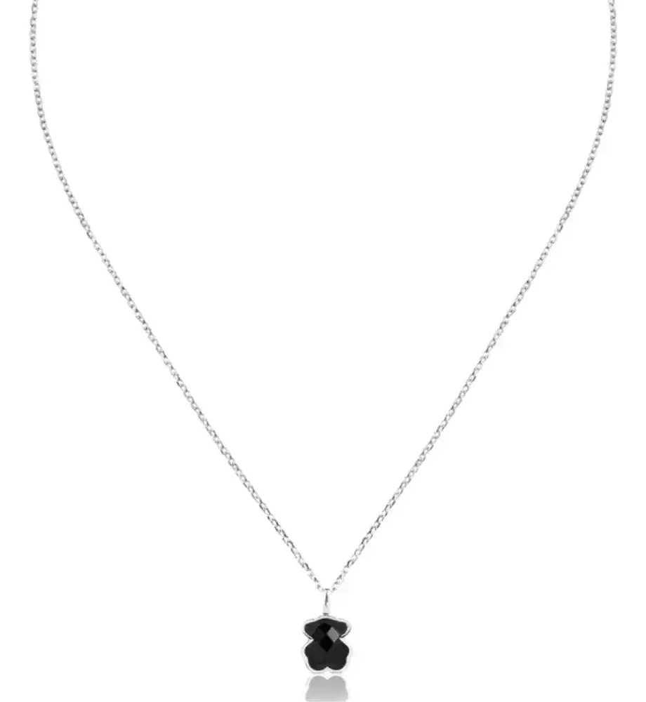 COLLAR TOUS DIJE PLATA .925 TEDDY BEAR ONIX NEGRO Plata 925 - Image 5