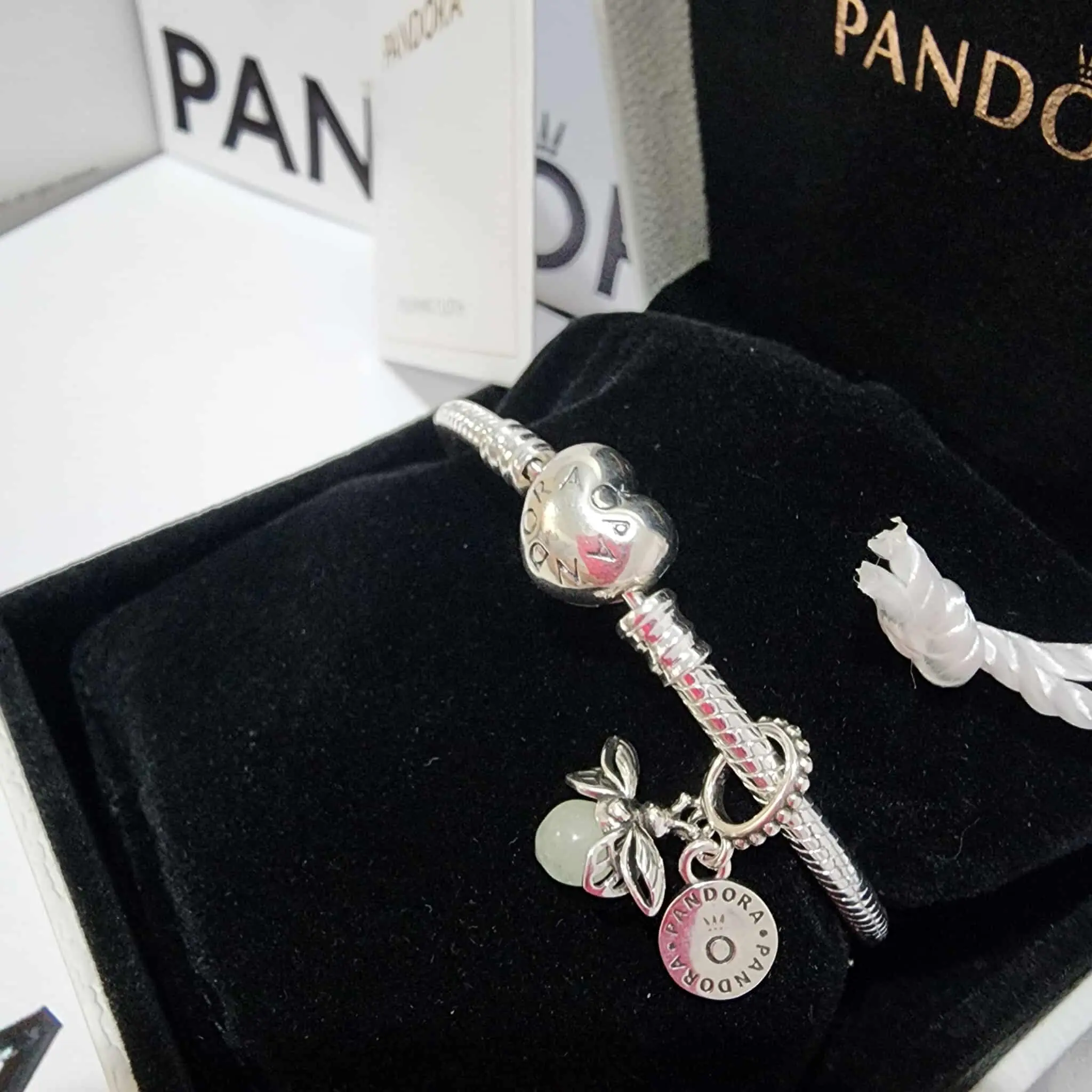 SET PULSERA CORAZON MOMENTS PANDORA + CHARM EVANGELINE LUCIERNAGA - Image 4