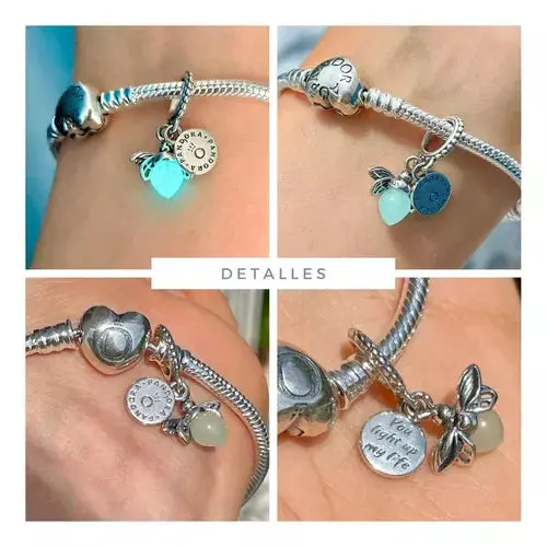 SET PULSERA CORAZON MOMENTS PANDORA + CHARM EVANGELINE LUCIERNAGA - Image 5