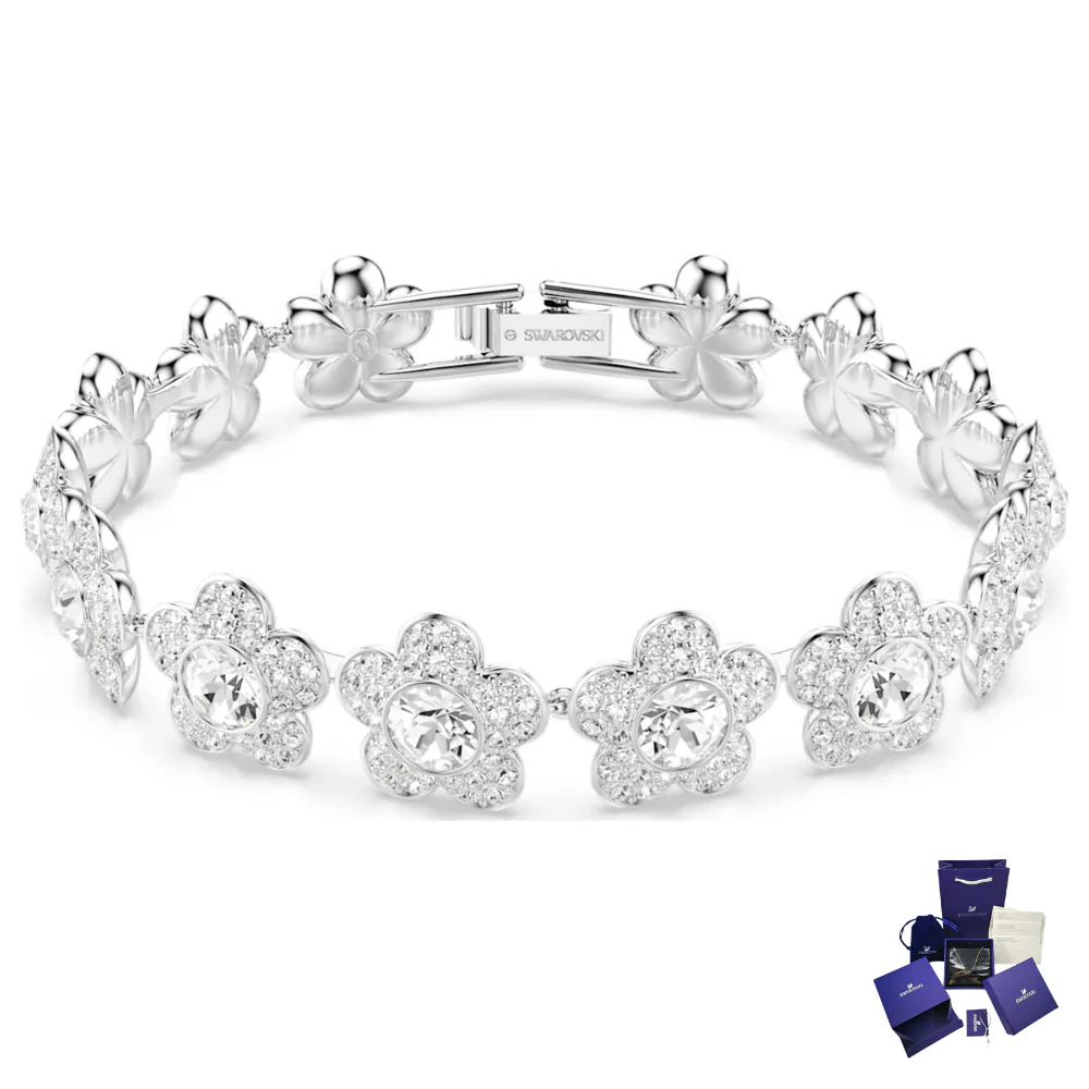 PULSERA BRAZALETE SWAROVSKI ARIANA GRANDE FLORES BLANCAS