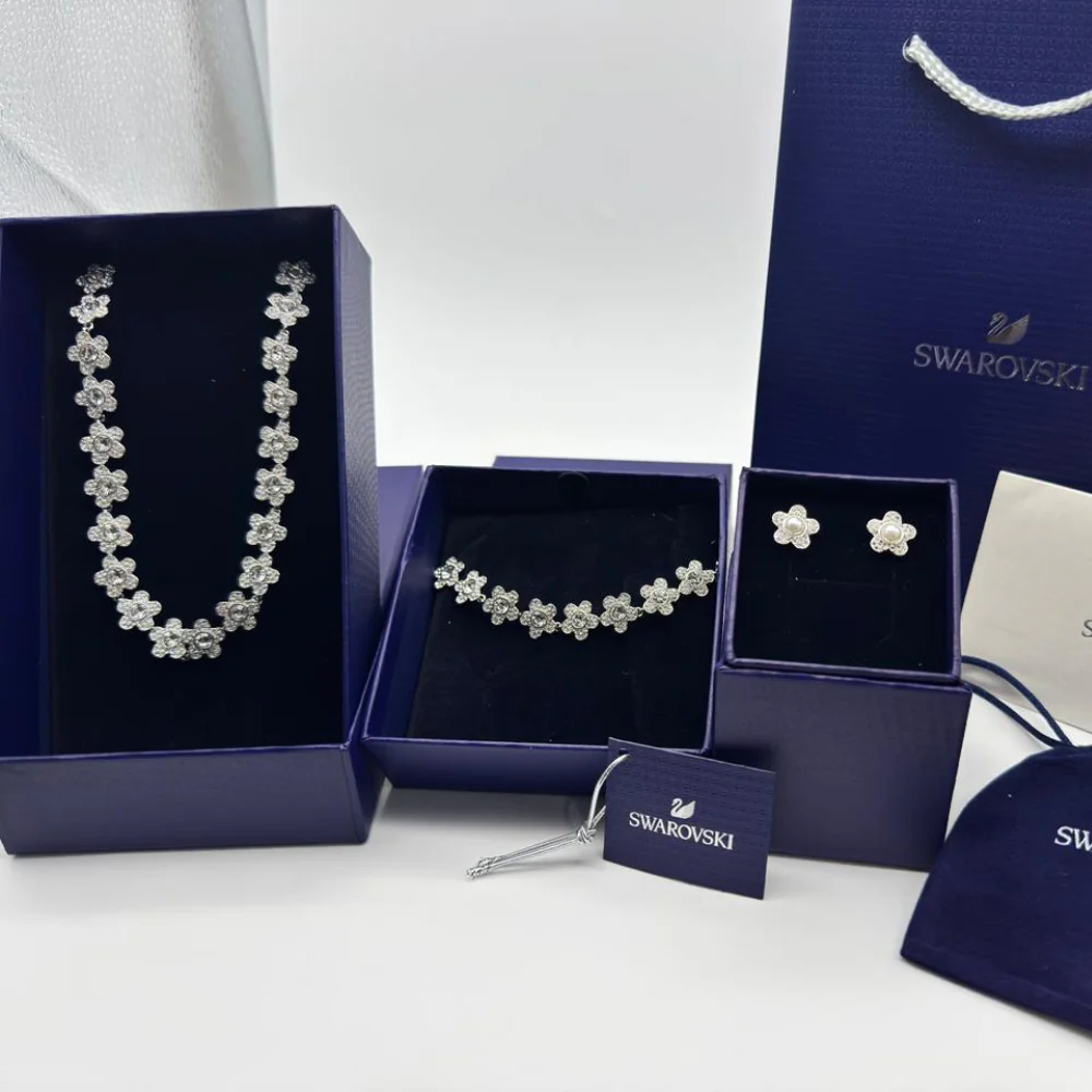 PULSERA BRAZALETE SWAROVSKI ARIANA GRANDE FLORES BLANCAS - Image 4