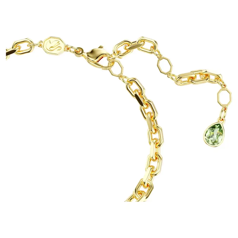 PULSERA BRAZALETE SWAROVSKI IDYLLIA CRISTALES FLOR MULTI COLOR DORADO + KIT DE REGALO - Image 4