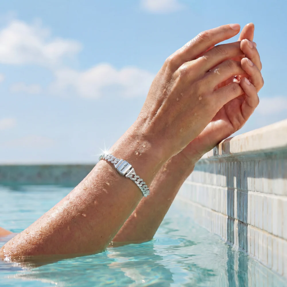 PULSERA PANDORA TENIS TIMELESS PAVE CUBANA BRILLANTE PLATA .925 + KIT DE REGALO - Image 2