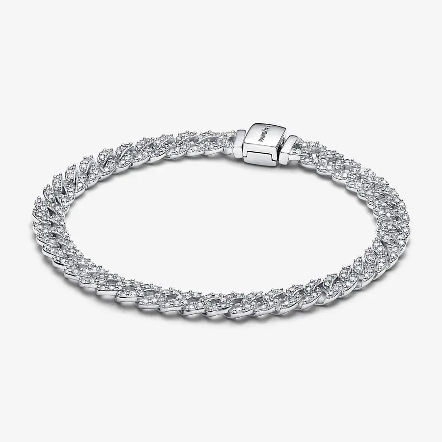 PULSERA PANDORA TENIS TIMELESS PAVE CUBANA BRILLANTE PLATA .925 + KIT DE REGALO - Image 5