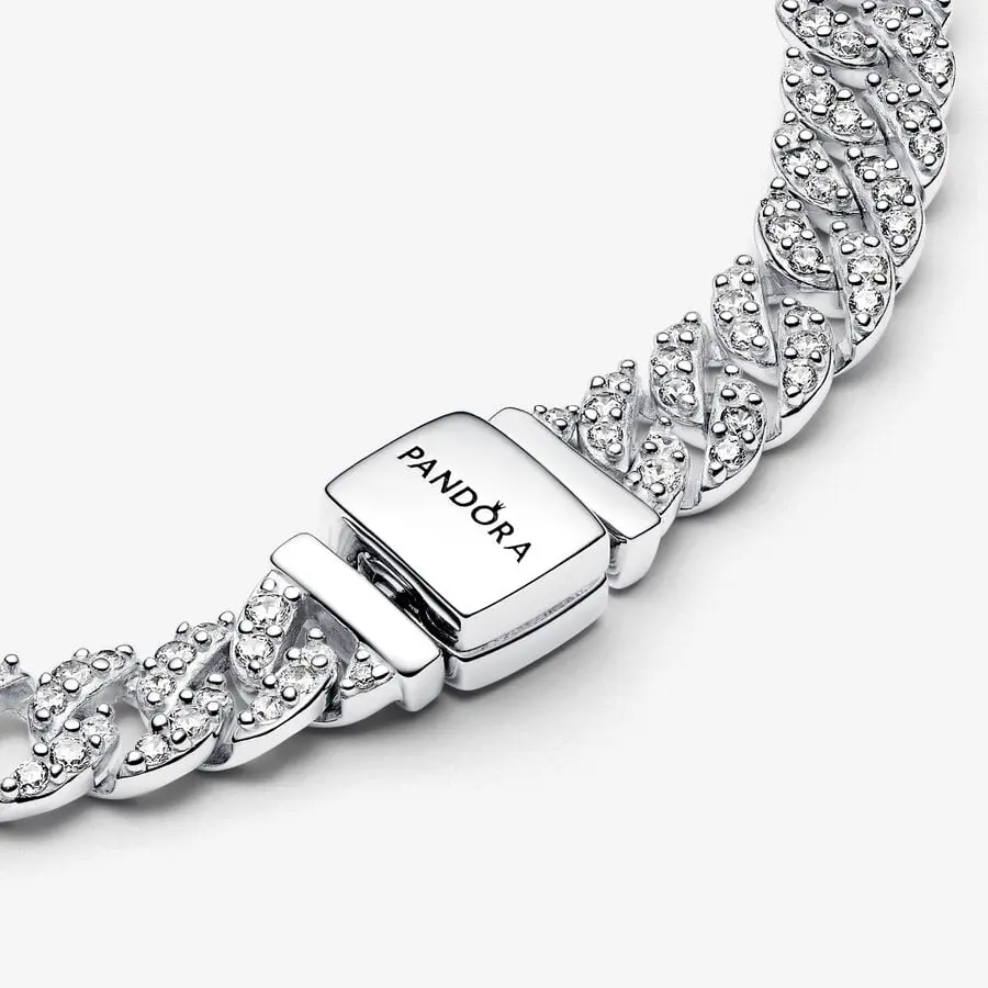 PULSERA PANDORA TENIS TIMELESS PAVE CUBANA BRILLANTE PLATA .925 + KIT DE REGALO - Image 6