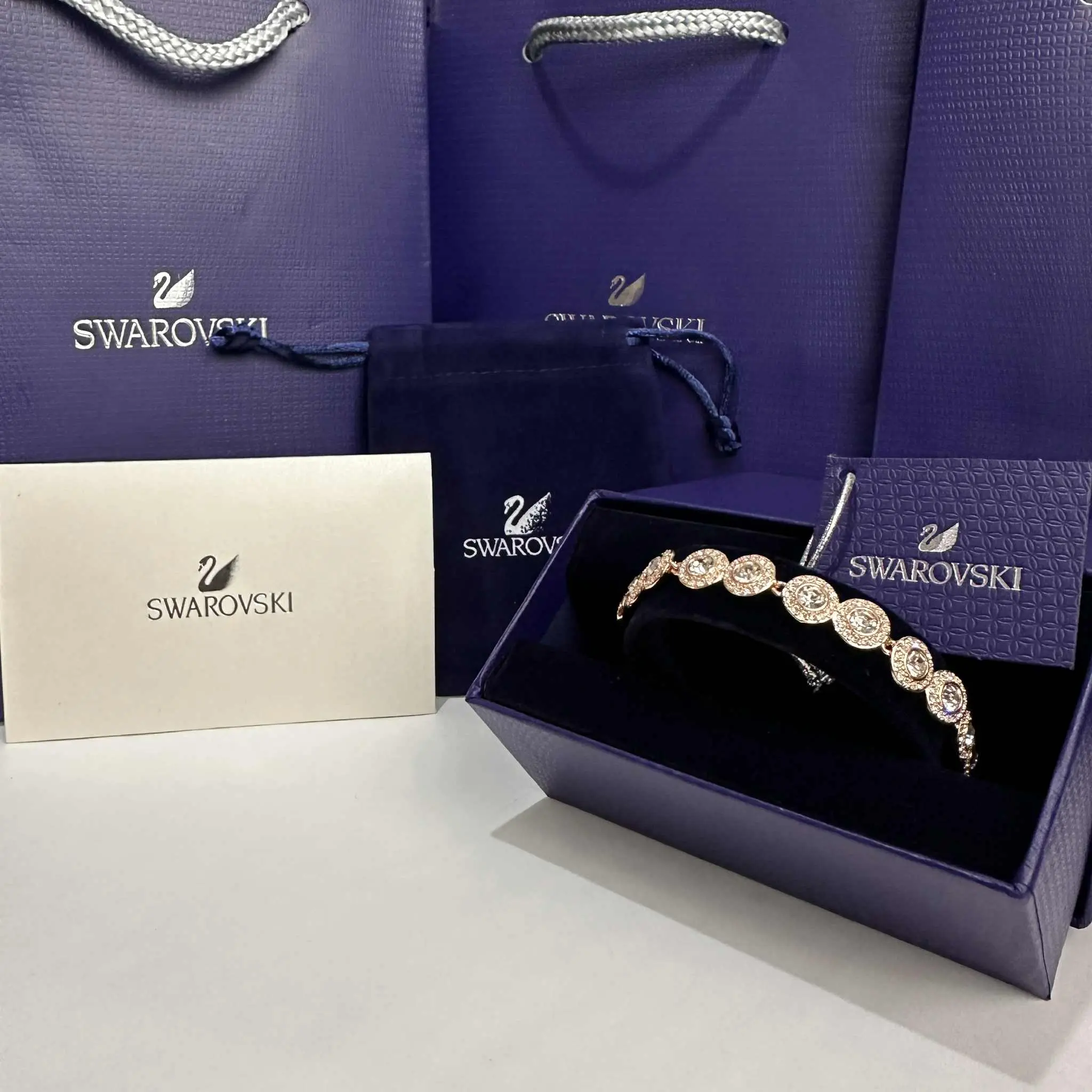 PULSERA CRISTAL SWAROVSKI TENIS ANGELIC HALO ROSE GOLD - Image 2